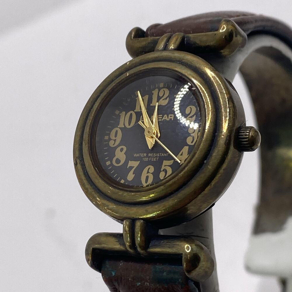 La Gear Womens Brass Tone Watch New Battery